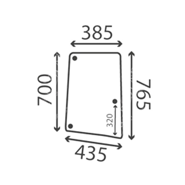 Szyba prawa boczna John Deere 6300 6400 6600 6800 6900 6010 6310 6610 6910 6020 6320 6620 6820  L171975 L113305 L170546 L211450