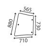 Szyba boczna tylna lewa Claas Renault Ares 540 550 610 620 630 640 710 715 720 735 815 546 556 616 636 656 696 7700048326