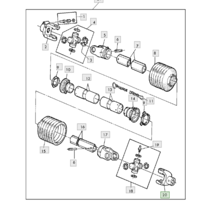 JD- Z66389 Widełki Wału Napędu Hederu