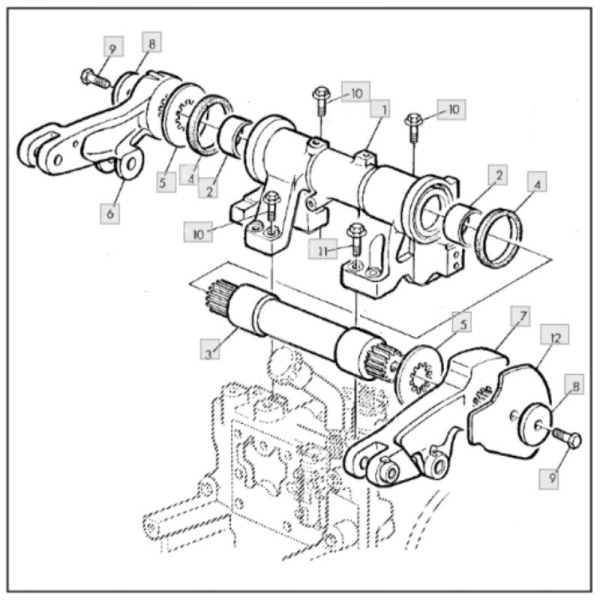 Obere Hubarmwelle R111550