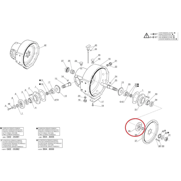 Manitou 550620 Kegelradnabenflansch