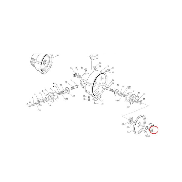 550619 Nakrętka wałka przekładni kątowej