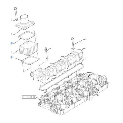 Uszczelka kolektora ssącego New Holland LB LM B115 TS TN TM TN TD T6 T5 T4 Case JX JXU MXU MXM 580SR 695SR