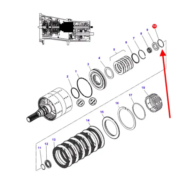 SKR7202 Pierścień Teflonowy Kosza Sprzęgłowego Massey