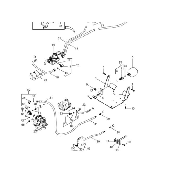 Hydroakumulator przedniej osi 1,4L  452005A1, 87774763
