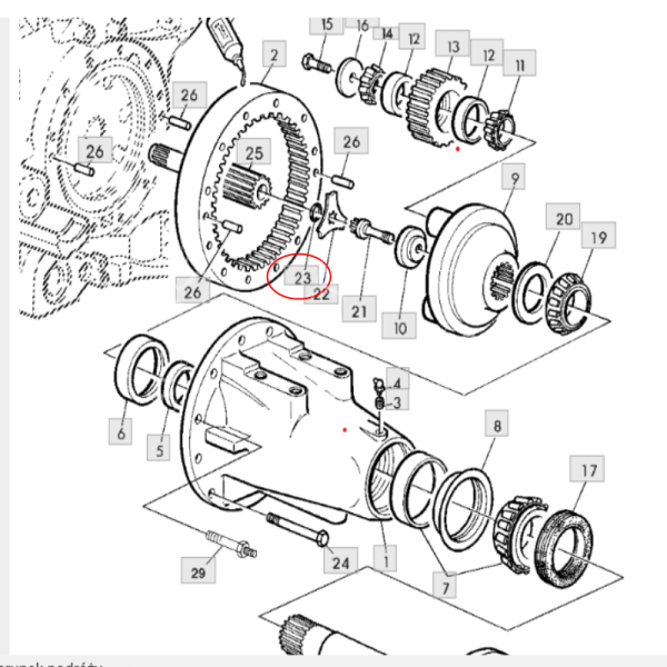 PON49129 Planetengetriebe-Schraubkappe R162308