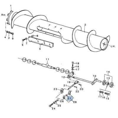 80740600 Prowadnica palca ślimaka New Holland TF42 TF44 TF46 8030 8040 8050 8055 8060