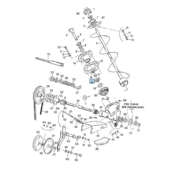 159863 Łożysko kulkowe przekładni kątowej New Holland TF42 TF44 TF46 TF76 TF78 TX30 TX32 TX34 TX36 TX63 TX64 TX65 TX66 TX67 TX68