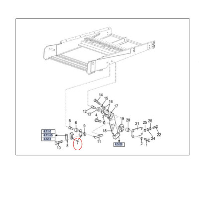 80444596 Obudowa odbojnika New Holland TF42 TF44 TF46 TF76 TF78 TX30 TX32 TX34 TX36 TX65 444596 84097463