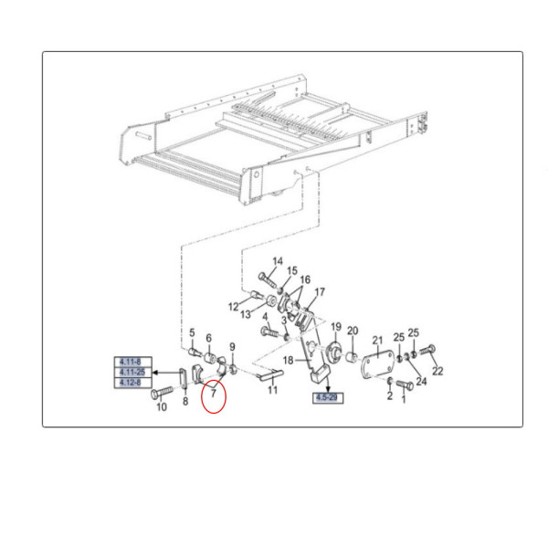 80444596 Obudowa odbojnika New Holland TF42 TF44 TF46 TF76 TF78 TX30 TX32 TX34 TX36 TX65 444596