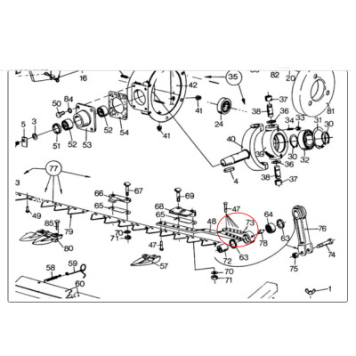 80748223 Główka kosy końcówka New Holland TC55 TC57 TF42 TF44 TF46 80354413