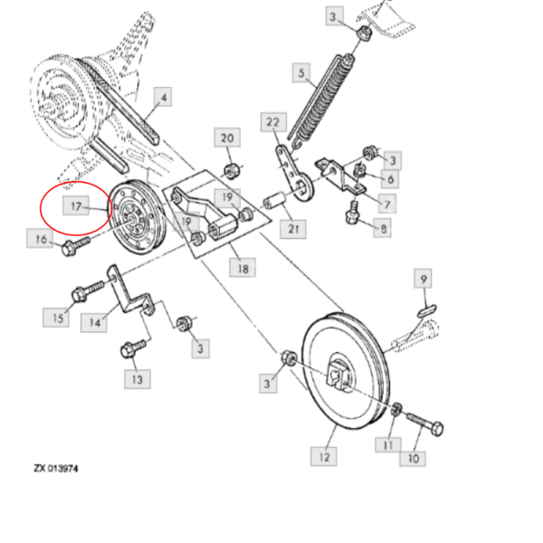 JD-AH97031 John Deere Spannrad