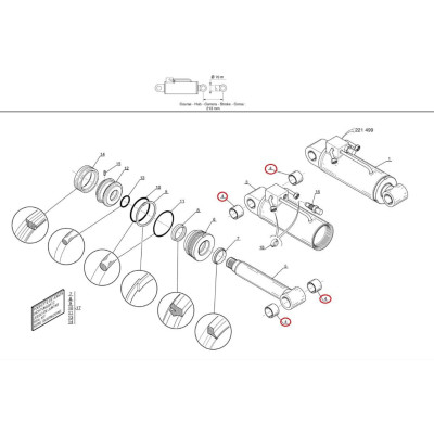 tulejka siłownika kompensacji manitou MT / MT-X / MLT / MLT-X / MRT / MRT-X / ML / MLA / MHT / MHT-X / MVT / MXT
