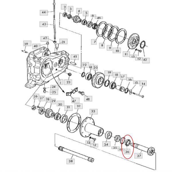 JD-AZ48796 John Deere Motorbefestigungsgetriebedichtung