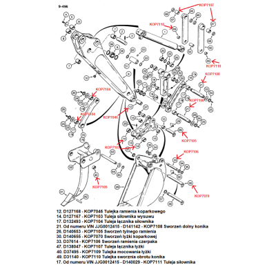 Tulejka sworznia obrotu konika 38x48x25mm Case
