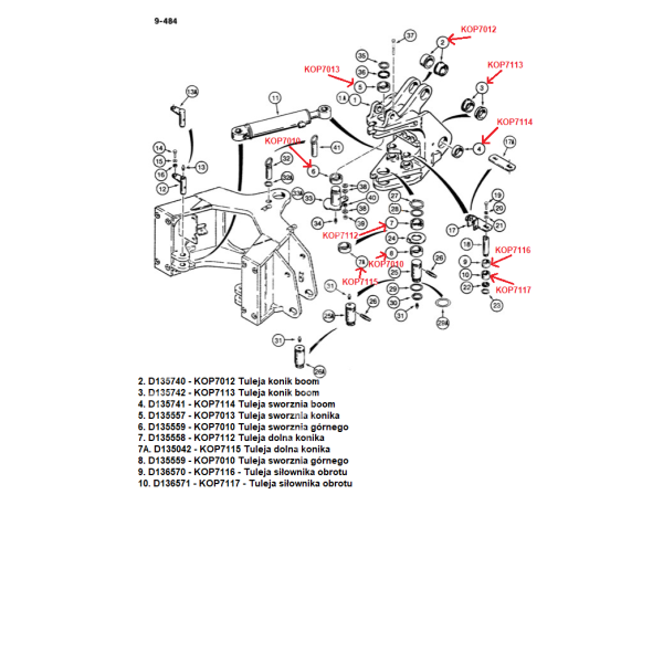 KOP7113 Tuleja konik boom 70x94x25mm Case