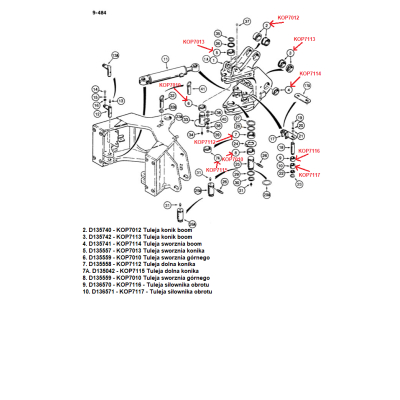 70x86x34mm tuleja tulejka dolna konika case 580k 580sk