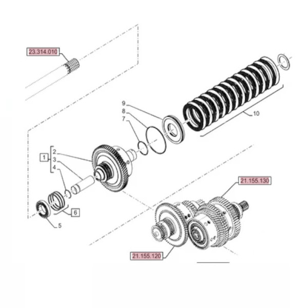 Kosz tarczek skrzyni biegów New Holland T7 T7. T7.190 T7.200 T7.185 T6030 T6050 T6080 Case Puma 140 150 160 130 155 125 165 145