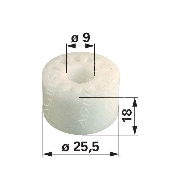 122704, 72504810 Rolka siedzenia Grammer 9x25,5x18mm