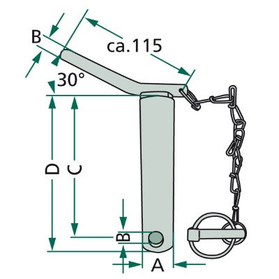 TRP4306 Sworzeń z zawleczką 25x151mm