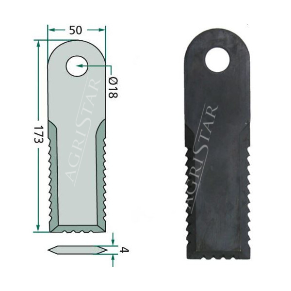 Z55610 Nóż ruchomy 173mm John Deere  1155 1157 1158 1166 1169 1174 1177 1188 2054 2056 2058 2064 2066 2254 2256 2258