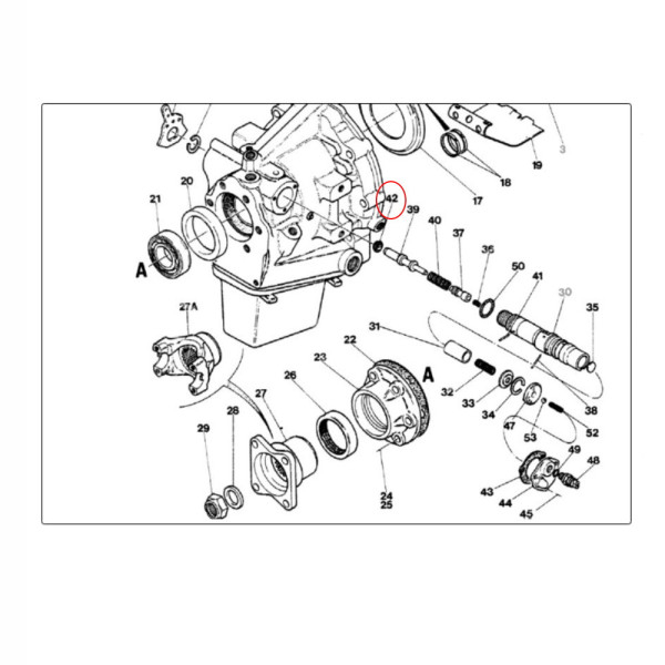 Uszczelniacz suwaka w skrzyni Case 480C 480D 480F 580C 580D 580G 580F 580K D75489 D77581