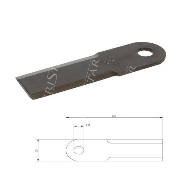Nóż sieczkarni ruchomy 173mm John Deere 2054 2064 2264  2056 2256 2266 bisso deutz new holland TX32, TX34, TX36 TC56 Z53454
