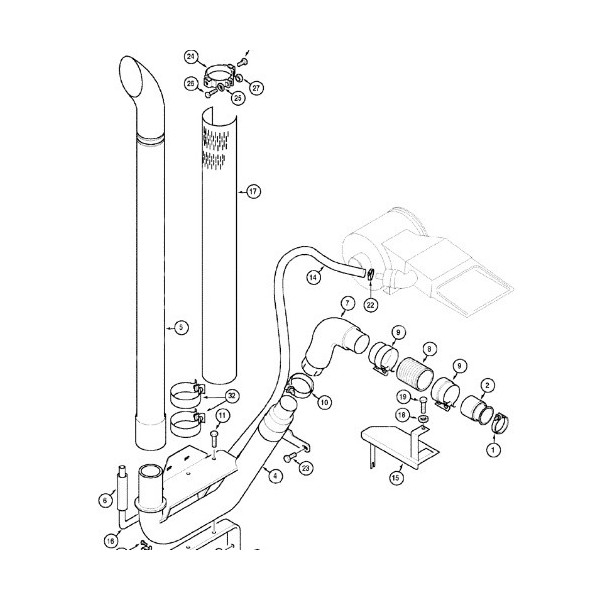 SPO3115 Abgasrohrbogen mit Isolierung