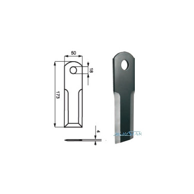 Nóż sieczkarni ruchomy 173mm John Deere 2054 2064 2264  2056 2256 2266 bisso deutz new holland TX32, TX34, TX36 TC56 Z53454
