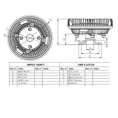 Visco wisko wiskoza sprzęgło wentylatora John Deere 6100 6200 6300 6400 6500 6600 6800 6900 AL81448