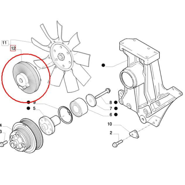 SUC2775 Wiskoza wentylatora do CNH