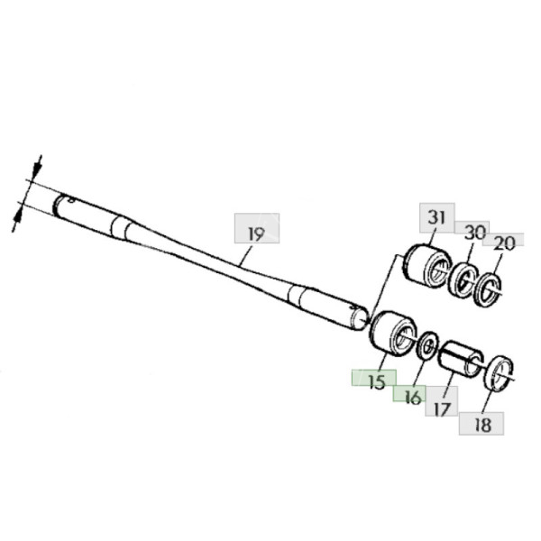 Uszczelniacz wałka 25 4mm ramion dolnych John Deere 2030 2130 3130 1640 2040 2140 2840 2350 2550 2750 L60162 L166569 L171436