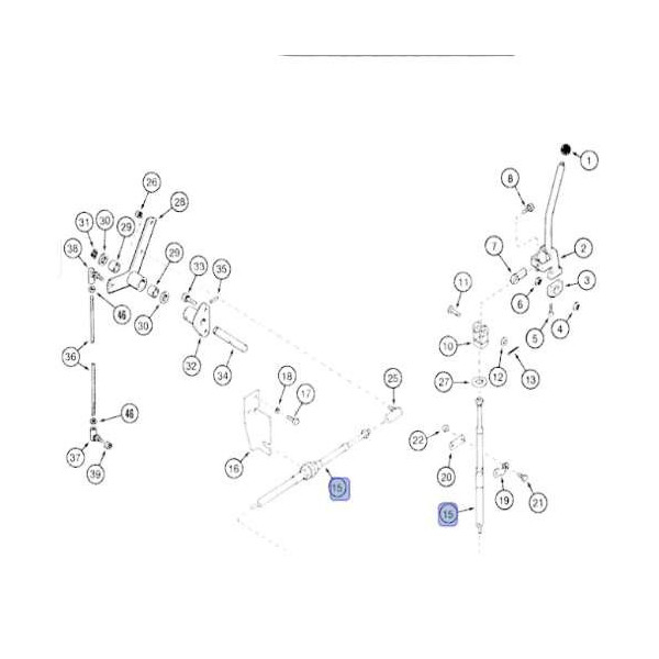 linka dzwigni zmiany biegów 1343929C2, case, magnum 7110, 7120, 7130, 7140, 7150, 7210, 7220, 7230, 7240, 7250