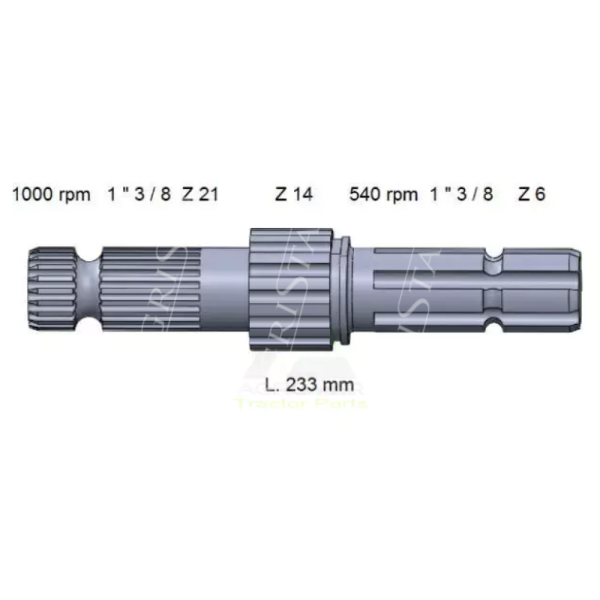 Wałek przekaźnika mocy John Deere 6120 6220 6320 6420 6520 6620 6415