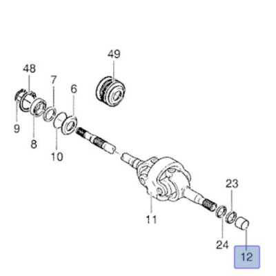 Tulejka  półosi wału 50x55x40 New Holland LM410 LM420 LM425A LM430 LM630 LM640 Manitou MLT claas scorpion 85806962