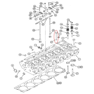 Szpilka głowicy M14 Case Magnum 7110 7120 7140 7220 7240 7250 8910 8950 MX180 MX230 New Holland TG210 TG230 C6T-830 C6TA-830