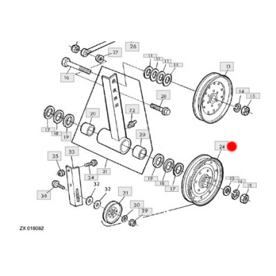 JD-AH66202 Spannrolle für Antriebsriemen 188mm
