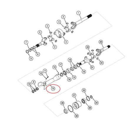 Wałek, Osłona Tuleja Zabezpieczenie Widełek Przedniej Osi Case CVX170, CVX1170, CVX1190, CVX1195
MX150, MX170