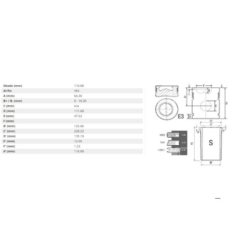 SCY1040 Motorreparatursatz 116mm JD 8000