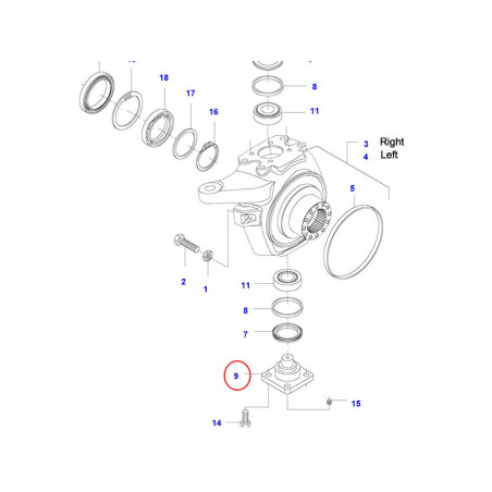 Sworzeń czop zwrotnicy Valtra N82 N92 Fendt John Deere M Deutz Spicer AL161286 V31793000 F411301021210