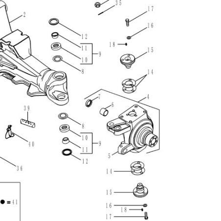PON1644 Uszczelniacz wału napędowego 39,69x60,3x7,9mm