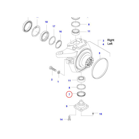 Podkładka sworznia zwrotnicy Deutz Valtra Fendt Farmer John Deere V31792400 04383059