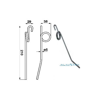 JH04-Z20478 Palec motowideł 210mm
