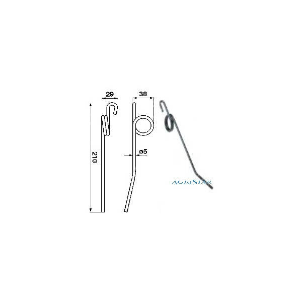 JH04-Z20478 Palec motowideł 210mm