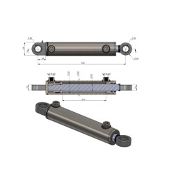 Siłownik skrętu 515140  5465140 5131098 5189887 New Holland 8160 8260 7740 7840 6640 5640 4835 3010 TS TS90 TM TM115 TL70 Steyr