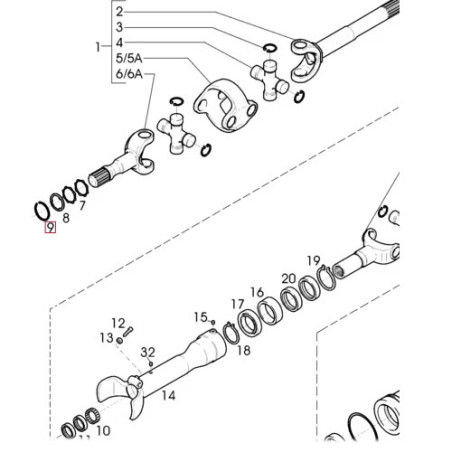 PON49139 Carraro Antriebswellenschloss 45mm