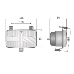 Lampa przednia drogowa Deutz Fahr Agroclimber Agrolux  Agrofarm Agrotron  Agroplus Hurlimann Lamborghini Same Diamond Iron
