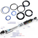 Pakiet uszczelniaczy siłownika hydraulicznego łącznika centralnego CBM KAT3 średnicy 35/70mm