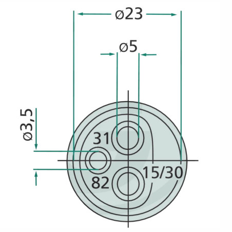 ELE6001 3-polige Buchse