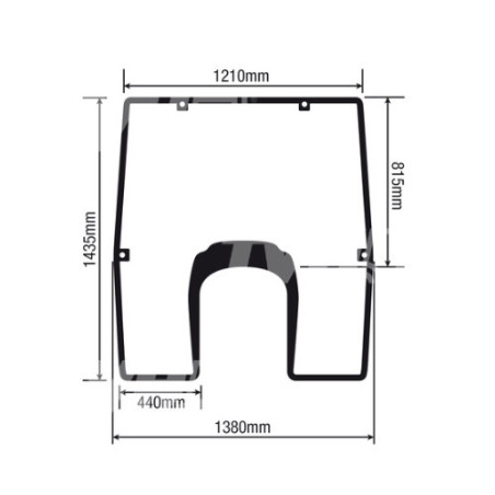 Szyba przednia przezroczysta z nadrukiem L155222, L157582, L166875, L173349